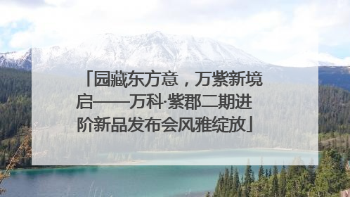 园藏东方意，万紫新境启——万科·紫郡二期进阶新品发布会风雅绽放